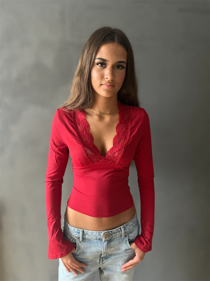 Long sleeve top - Red