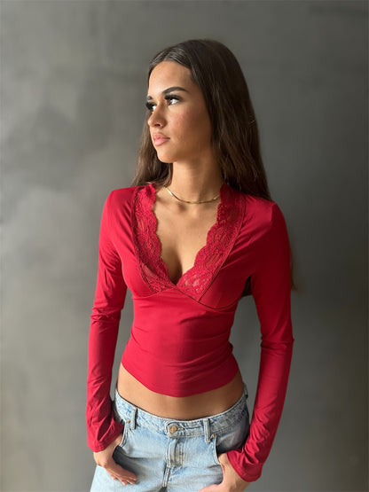 Long sleeve top - Red