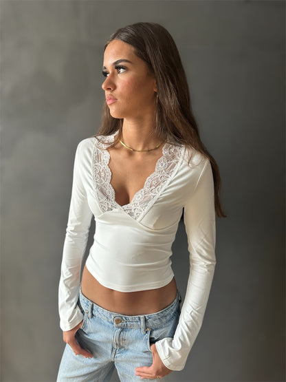 Long sleeve top - White