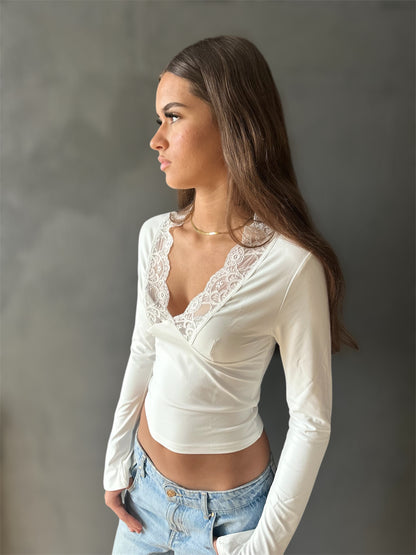 Long sleeve top - White